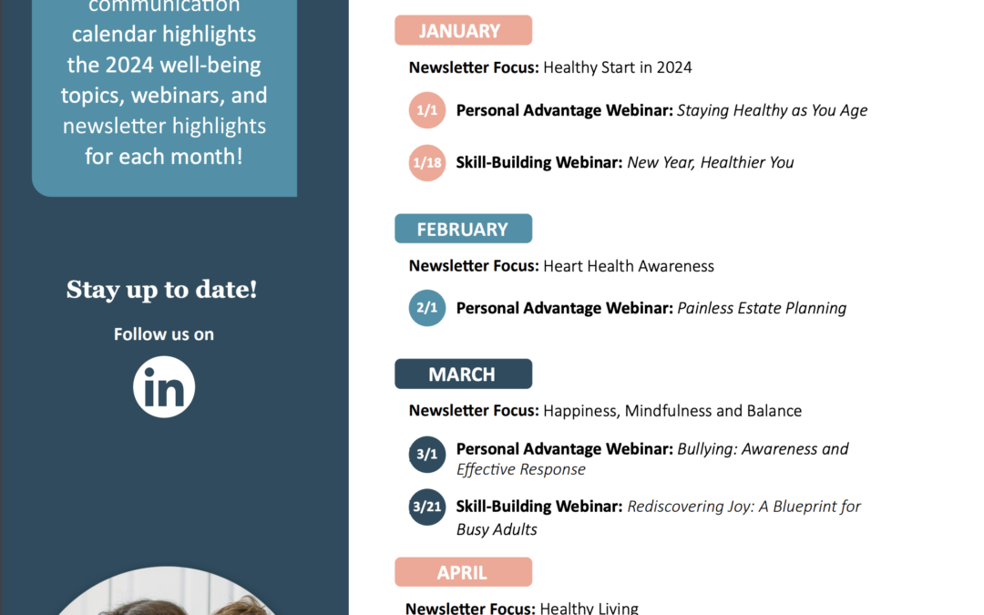 2024 Communication Calendar